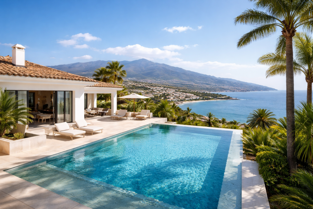 luxury villa costa del sol sea view